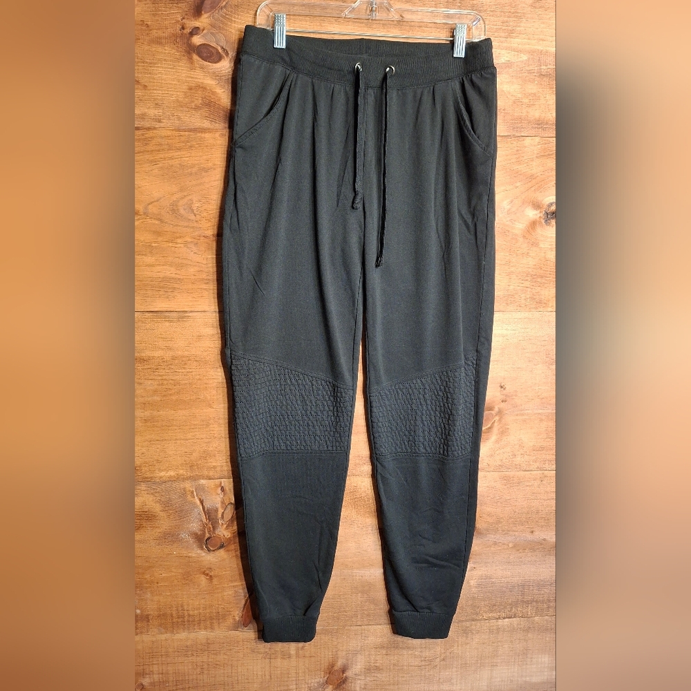 Versace Black Sweatpants with Elastic Cuffs and Drawstring Waist